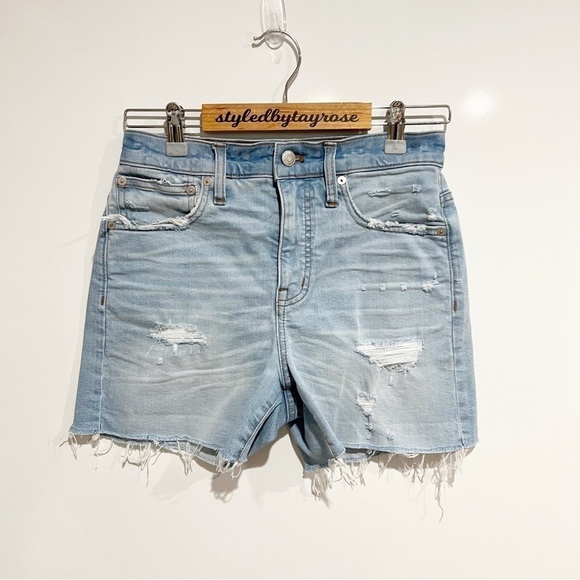 Madewell High-Rise Denim Shorts in Posey Wash - Picture 7 of 12